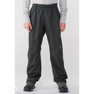 NWT REI Co-op Rainier Rain Pants Kids Boy Girl Black Waterproof Hiking Outdoor M